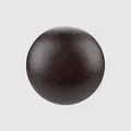 Exquisite natural poplar wood button in dark brown finish for elegant Chinese clothing - Size 28L (18.0MM) / Dark Coffee