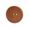 Botón de madera de álamo natural con dos agujeros para ropa de alta gama y costura DIY - Café Claro