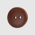 Bouton unique en bois naturel marron foncé rond à deux trous pour la couture de vêtements - Marron