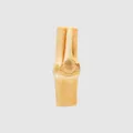 Elegant natural bamboo joint shaped button accessory for high-end Chinese style clothing - Bamboo Joint Shape with High Shank