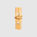 Premium natural bamboo toggle button for traditional Chinese style clothing accessories - Bamboo Joint Shape with 2 Holes