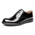 Classic black patent leather Oxford shoes with shiny finish for men's formal wear - 39 / Black