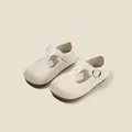 Elegant beige T-strap Mary Jane shoes for girls with soft sole and comfortable round toe - Size 37 / Inner 22.6cm / T-Strap Buckle Style (8810) / Beige