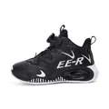 Scarpe da basket nere per bambini con chiusura a rotella e design laterale EE-R. - 31 / Bianco e nero