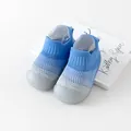 Breathable blue mesh baby walker shoes with non-slip soft rubber soles for toddlers - Inner Length 11.5cm / Blue