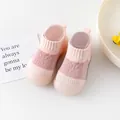 Breathable pink mesh baby walker shoes featuring soft non-slip soles for outdoor toddler use - Insole Length 11cm / Pink