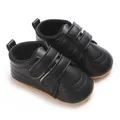Vue détaillée de chaussures de marche antidérapantes pour bébé de style britannique noir - Noir