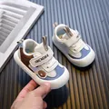 Breathable baby mesh sneakers with soft anti-slip soles for toddlers 0-2 years old - Blue