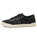 Atmungsaktive Herren-Freizeitschuhe mit grauem Wolkenmuster und cremeweißer Gummisohle - Schwarz Beige
