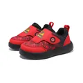 Comfortable red and black toddler sneakers with excavator graphic and breathable mesh - 20 / Red