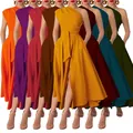 Elegant one-shoulder sleeveless maxi dress available in multiple vibrant colors - XS / Dresses / Multicolor Mixed