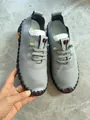 Detailed view of hand-stitched grey casual shoes with comfortable soft sole - 35 / Light Gray