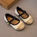 Mädchen Mary Jane Prinzessinnenschuhe mit gewebtem Stoff und goldener Zehenkappe - Größe 26 (Innen 16cm) / Platin