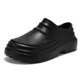 Black waterproof non-slip professional chef shoes with durable thick platform sole - 36-37 / Black