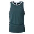 Hochwertiges dunkelgrünes schnelltrocknendes Sport-Tanktop für Herren mit Freedom-Aufdruck - S / Oberteile / Dunkelgrün (Freedom-Druck)