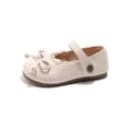 Chaussure princesse beige pour fille avec nœud décoratif et dentelle - Pointure 21 (13.7cm) / Blanc Cassé