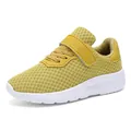 Zapatillas de running de malla amarilla para niñas de 6 a 12 años con suela ligera - Amarillo