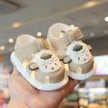Adorable infant sandals with cartoon sheep design and soft non-slip soles for toddlers - 17 / Inner Length 12cm / Khaki