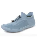 Scarpe a piedi nudi in maglia blu traspirante per viaggi e camminate all'aperto. - 36 / Azzurro