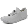Scarpe da outdoor grigie traspiranti a piedi nudi con sistema di allacciatura rapida - 36 / Grigio Chiaro (D030)