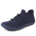Scarpa a piedi nudi in maglia blu scuro traspirante con lacci rapidi per outdoor - 36 / Blu scuro