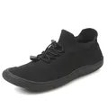 Scarpe da outdoor barefoot nere leggere con tomaia in maglia molto traspirante - 36 / Nero (D030)