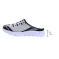 Λεπτομέρεια πλαϊνής όψης πλεκτού mule sneaker με ένδειξη ύψους τακουνιού 3 εκατοστά - Μαύρο