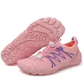 Rosa schnelltrocknende Badeschuhe für Paare mit rutschfester Gummisohle und Schnürzug - Rosa