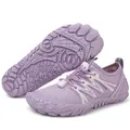 Schnelltrocknende lila Barfuß-Wasserschuhe für Wandern, Strand und Outdoor-Schwimmaktivitäten - Hellviolett