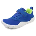 Breathable blue children's barefoot five-finger shoes with comfortable white soft soles - 25 / Sapphire Blue