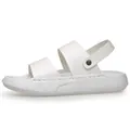 Sandalias de playa blancas para hombre con suela gruesa, antideslizantes para el verano - 38 / Blanco