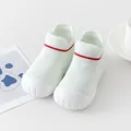 Breathable knit baby walking shoes with soft anti-slip sole and protective toe in light green - Size 18-19 (Inner 11.5cm) / Cream (F105)