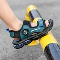 Jongens sport sandalen met luchtkussenzool en draaisluiting in groen - 32 / Zwart Groen en Blauw