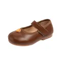 Zapatos Mary Jane de cuero marrón para niñas pequeñas con suelas suaves - EU 23-27 (Lote de 5 pares) / Marrón