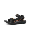 Durable children's outdoor sports sandals with non-slip soft sole in black and orange - 30 / Black Orange