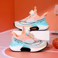 Vibrant orange and blue children's mesh sneakers with rotating buckle dial closure - 29 / Black & Orange Mesh