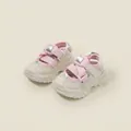 Chaussures de marche antidérapantes roses et crème respirantes pour les bébés - Rose