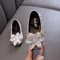 Sparkling champagne rhinestone princess shoes for girls dance performance events - 21 / Gold