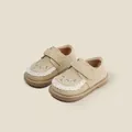 Elegant beige toddler girl's shoes with delicate white lace and floral embroidery - Inner Length 12cm / Lace Trim Floral Embroidery Style (20MBX95008) / Beige