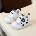 Zapatos de malla blanca transpirable para bebés con suelas blandas y antideslizantes - Talla 16 (Longitud 12.0cm) / Blanco