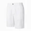 Weiße Freizeit-Sportshorts für Herren mit elastischem Bund und einem Knopfverschluss - Weiß