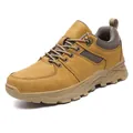 Durable mustard yellow low-top outdoor hiking shoes for men trekking and climbing - Mustard Yellow (959)