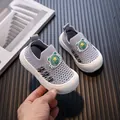 Breathable flyknit toddler walking shoes with soft non-slip sole for boys and girls - EU 21 Inner Length 13.5cm / Gray