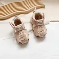 Weiche rosa Cartoon-Hase Quietsch-Sandalen für Kleinkinder von morino rinkle - Größe 15,0 Innenlänge 15 cm / Rosa Hase