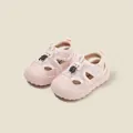 Soft pink baby walking sandals with breathable mesh and anti-collision toe - Size 16 (Inner Length 12.5cm) / Style 638 / Pink