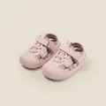 Cute pink toddler walking sandals with breathable mesh and closed-toe protection for baby girls - Size 19 / Inner 14.0cm / Style 639 / Pink