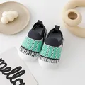 Breathable mint green mesh walking shoes for toddlers with soft flexible soles - 11.5cm / Green
