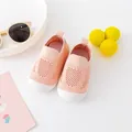Süße rosa atmungsaktive Mesh-Lauflernschuhe für Kleinkinder mit weicher Gummisohle - Rosa (Artikel A14)