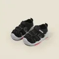 Sandalias de marcha negras para bebés con puntera cerrada y correas ajustables seguras - Talla 16 / Longitud Interior 12,5 cm / Negro