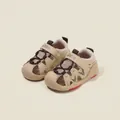 Sandalias de marcha para bebés, color beige y marrón, diseño de malla y cierre de velcro - Talla 16 (Longitud Interior 12.5cm) / Albaricoque